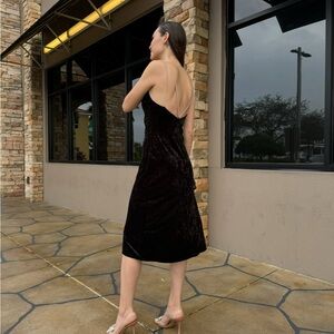 Elegant Black Velvet Dress